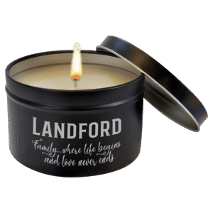Tropical Coconut Black Metal Tin Candle