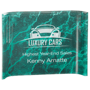 Green Marble Acrylic Crescent