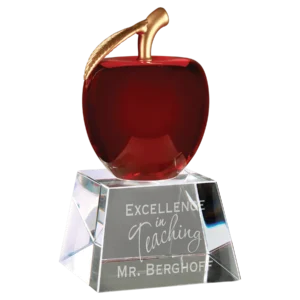 Red Crystal Apple with Clear Base